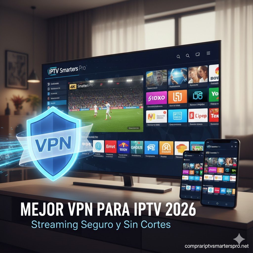 Comprar iptv smarters pro Mejor VPN para IPTV en 2026: ¡Streaming Sin Cortes y Seguro!