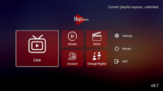 Pantalla de inicio de la aplicación IBO Player lista para recibir la lista tras comprar iptv smarters pro.
